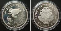 Costa Rica 1974 COSTA RICA 50 Colones 1974 Green Turtle WWF silver Proof PP 94.45 &pound;  +  12.88 &pound; shipping