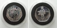 England GREAT BRITAIN 50 Pence 2011 Blue Peter LONDON OLYMPICS Athletics, silver -