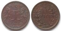 Indien Britisch INDIA-BRITISH. 1/2 Pice 1853, copper, BU!!! -