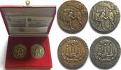 San Marino - Medaillen SAN MARINO Medal Set 1984 SANDRO PERTINI silver & bronze -