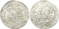 Mansfeld-vorderortische Linie zu Eisleben Taler 1577 C Johann Georg, Peter Ernst und Johann Hoyer 1573-1579. Gereinigt, leicht bearbeitet, VF