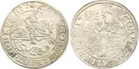 Mansfeld-hinterortische Linie zu Schraplau 1/2 Reichstaler 1568 M Christoph II., Joh. Albrecht und Bruno II. 1558-1586. Äußerst selten, min. Fund...
