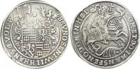 Mansfeld-vorderortische Linie zu Bornstedt Taler 1615 GM Bruno II., Wilhelm I., Johann Georg IV. und Volrad VI. 1605-1615. VF+