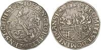 Mansfeld-vorderortische Linie zu Eisleben Zwittertaler 1559 Johann Georg I., Peter Ernst und Christoph 1558-1579. Sehr selten, winz. Fassungsspur...