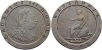 Großbritannien George III. 1760-1820. Cu 2 Pence, sogenanntes Karrenrad 1797 Kleine Randfehler, sehr schön