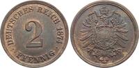 Kleinmünzen 2 Pfennig 1874 A Schöne Patina, gutes vorzüglich 21.67 £  +  6.94 £ shipping