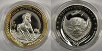 Palau 5 Dollars 1 Oz silver- Year of the Horse- partly gold-plated -