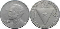 Cuba 1 Centavo 1958 José Martí VF 4.33 £  +  26.01 £ shipping