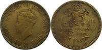 Ceylon 25 Cents 1943 George VI. (1936-1952) VF 4.33 £  +  26.01 £ shipping