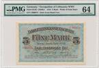 Germany/Occupation od Lituania WWI Kowno, 5 mark 1918 - C - PMG 64  1918 PMG 64
