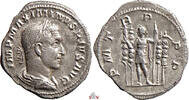 Maximinus Thrax Denarius - P M TR P PP - four standards (!) - RIC - -