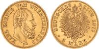 Württemberg 5 Mark Gold 1877 F Karl 1864-1891. EF