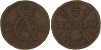 Schweden Cu 1/4 Skilling Gustav IV. Adolf 1792-1809. -
