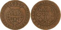 Portugal-Angola Cu 1/2 Macuta José I. 1750-1777. -