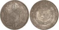 Brasilien 500 Reis Pedro II. 1831-1889. -