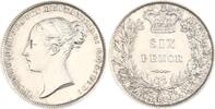 Großbritannien Sixpence Victoria 1837-1901. -