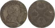 Römisch Deutsches Reich 1/4 Kronentaler 1794 A Franz II.(I.) 1792-1835. Feine etwas unregelmäßige Patina. AU
