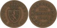 Nassau Cu Kreuzer Adolph 1839-1866. -