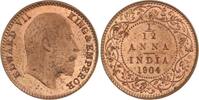 Indien / India Cu 1/12 Anna 1904 Edward VII. 1901-1910. Prachtexemplar. ... 108.37 £  +  8.67 £ shipping