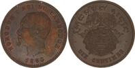 Asien-Kambodscha Cu 10 Centimes Norodom I. 1835-1904. -