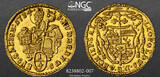AUSTRIA 1/4 Ducat 1734 Salzburg, Leopold Anton von Firmian . NGC MS 63