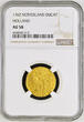 NETHERLANDS 1762 Holland. Gold Knight Ducat Coin. NGC AU 58