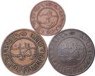 NETHERLANDS 1 & 2½ Cents (3pcs) 1859-1897 Utrecht. Silver Lion Daalder (Löwentaler / Dog Dollar) Coin. VF-XF