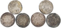 Tanka (3pcs) 1870-1909 TIBET (Qing) Type B (B13.14e + 15), Type E (Y-B13.15) fast Vzgl.