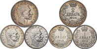 Serbia 1 Dinar & 2 Dinara (3pcs) 1912/1915/1904 Peter I. Silver 1 Dinar ... 73.69 £56.35 £  +  11.27 £ shipping