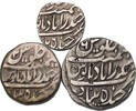 INDIA-Hyderabad 1/4 & 1 Rupee (3pcs) Afzal-ad-Daula. -