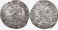 GERMANY 1/16 Thaler Schleswig-Holstein, Johann Adolf. Silver 1/16 Thaler Coin. -