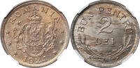 ROMANIA 2 Lei 1924 Ferdinand I. Brussels mint. NGC MS 63 108.37 £91.03 £  +  13.00 £ shipping