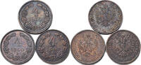 AUSTRIA 4 Kreuzer (3pcs) 1860/1861-A/B Francis Joseph I. Sehr Schön-fast... 130.04 £108.37 £  +  13.00 £ shipping