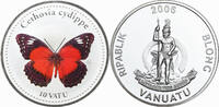 VANUATU 10 Vatu (Cu-Ni) Cethosia Cydippe. Low mintage: 2,500 pcs. -
