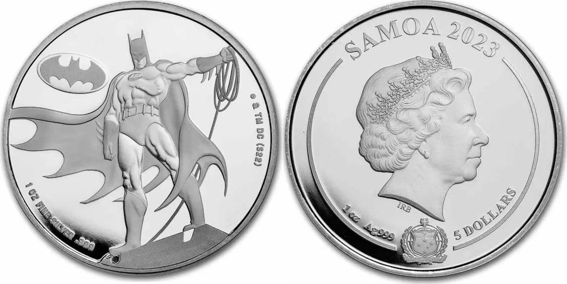 Batman ™ DC Comics™ (1) 2023 Samoa 1 oz Silver Coin 999 Bullion Coin  Superhero BU | MA-Shops