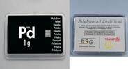 Schweiz Palladium bars 1 gram ESG palladium bars 999.5 -