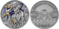 Silver coin 1 oz Memento Mori Miner 2025 Color Proof Ghana 5 Credis Silver