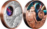 Samoa 1 Dollar Copper - Silver coin 355 grams Cosmic Encounters 2025 rotating window AF HR Antique Finish - High Relief - Color
