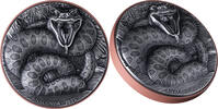 Vanuatu 10 Vatu Silver coin Double Silver Giant Anaconda 2025 155 grams copper/silver coin CLOCK Antique Finish - Ultra High Relief