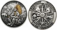 Vereinigte Staaten Silver medal 1 oz - Sitting Bull (11th) - Legendary Warriors antique gilded .999 -