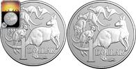 Australien 1 AUD 1 oz RAM Kangaroo Silver Coin – "Mob of Six Roos" Silver Coin in Slab -