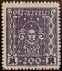 200 Kr. Freimarke Frauenkopf ** -