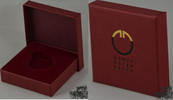 Österreich Etui Münze Österreich - 33 mm - roter Samt -