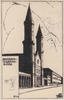 Deutschland Ansichtskarte, Künstlerkarte München Ludwigskirche 1909 -