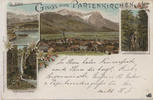 Deutschland Ansichtskarte Farblitho Gruss aus Partenkirchen 1899 -