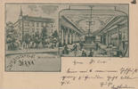 Deutschland Ansichtskarte Litho München Cafe Diana Heustrasse 1897 -