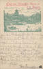 Deutschland Ansichtskarte Vorläufer-Litho München, Chinesischer Turm 1895 -