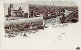 Deutschland Ansichtskarte Farblitho Kempten i. Allgäu 1895 -