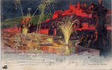 Deutschland Ansichtskarte Farblitho Würzburg Mainfest, Kaisertage 1. September 1897 -