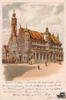 Deutschland Ansichtskarte Farblitho Rothenburg ob der Tauber Künstlerkarte Rathaus 1899 -